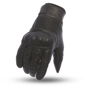 Cascade Men's Leather Motorcycle Gloves Men's Gloves First Manufacturing Company Black XS