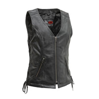 Cindy Women's Leather Motorcycle Vest (Copy) Women's Leather Vest First Manufacturing Company XS