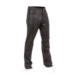 Commander Men's Leather Motorcycle Pants Men's Leather Pants First Manufacturing Company Black 26 