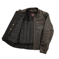 Commuter Men's Motorcycle Leather Jacket Men's Leather Jacket First Manufacturing Company   