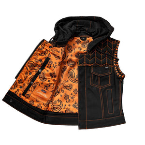 Cross Fox - Women's Club Style Motorcycle Canvas Vest  - Limited Edition Factory Customs First Manufacturing Company   