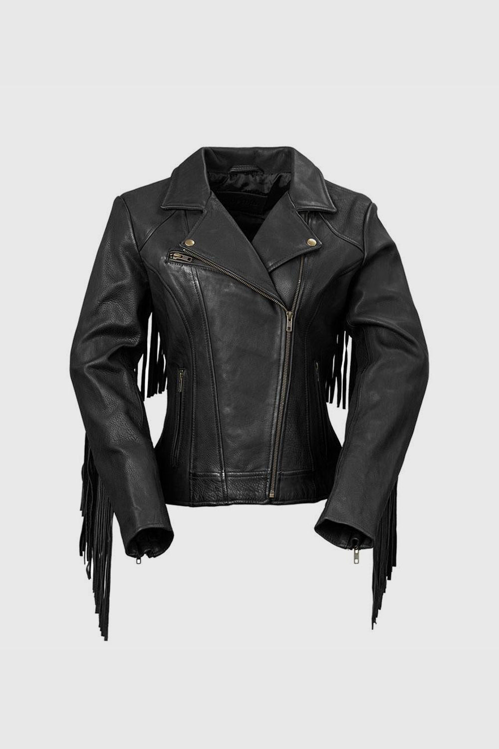 Daisy Womens Fashion Leather Jacket Black