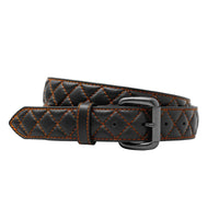 Diamond Quilted Leather Belt Belt First Manufacturing Company