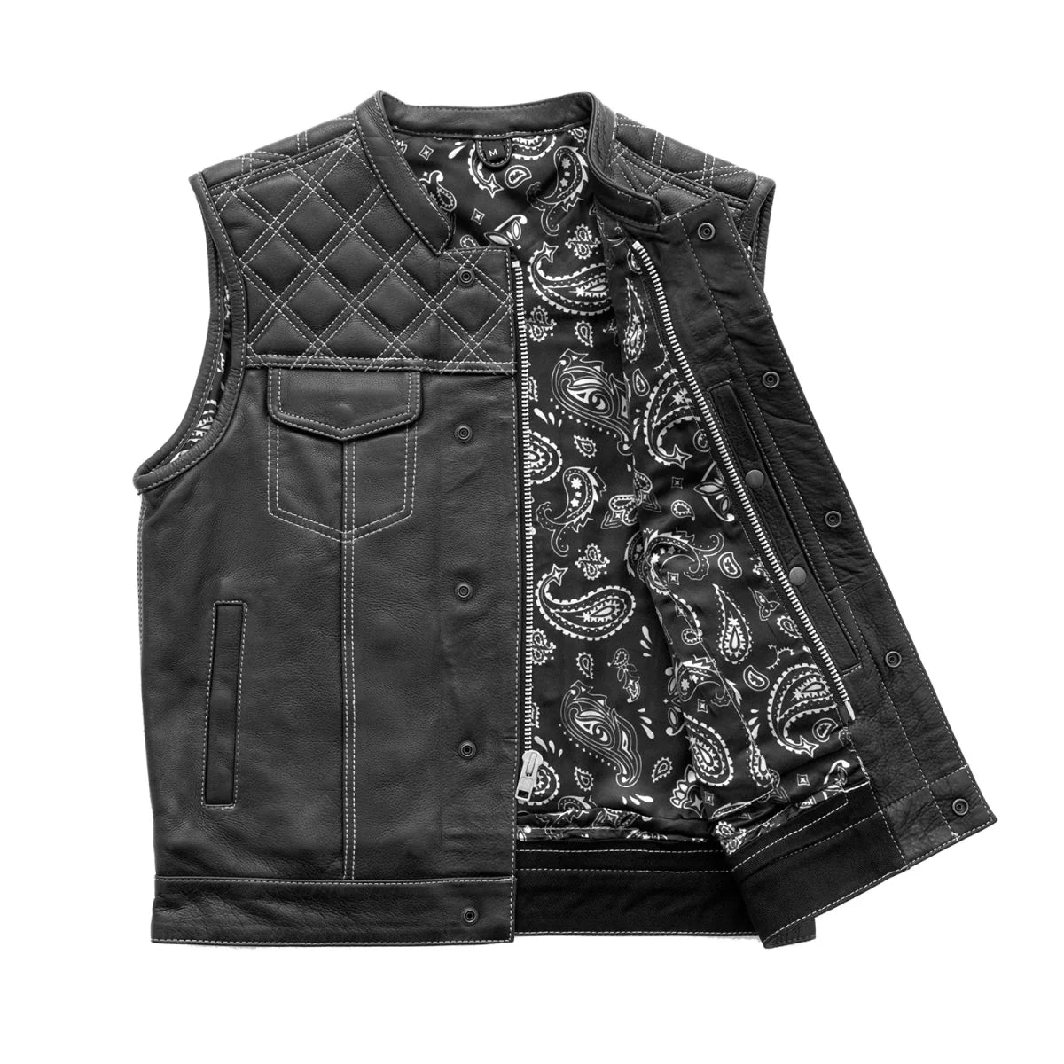 Downside Men's Motorcycle Leather Vest – DS Online