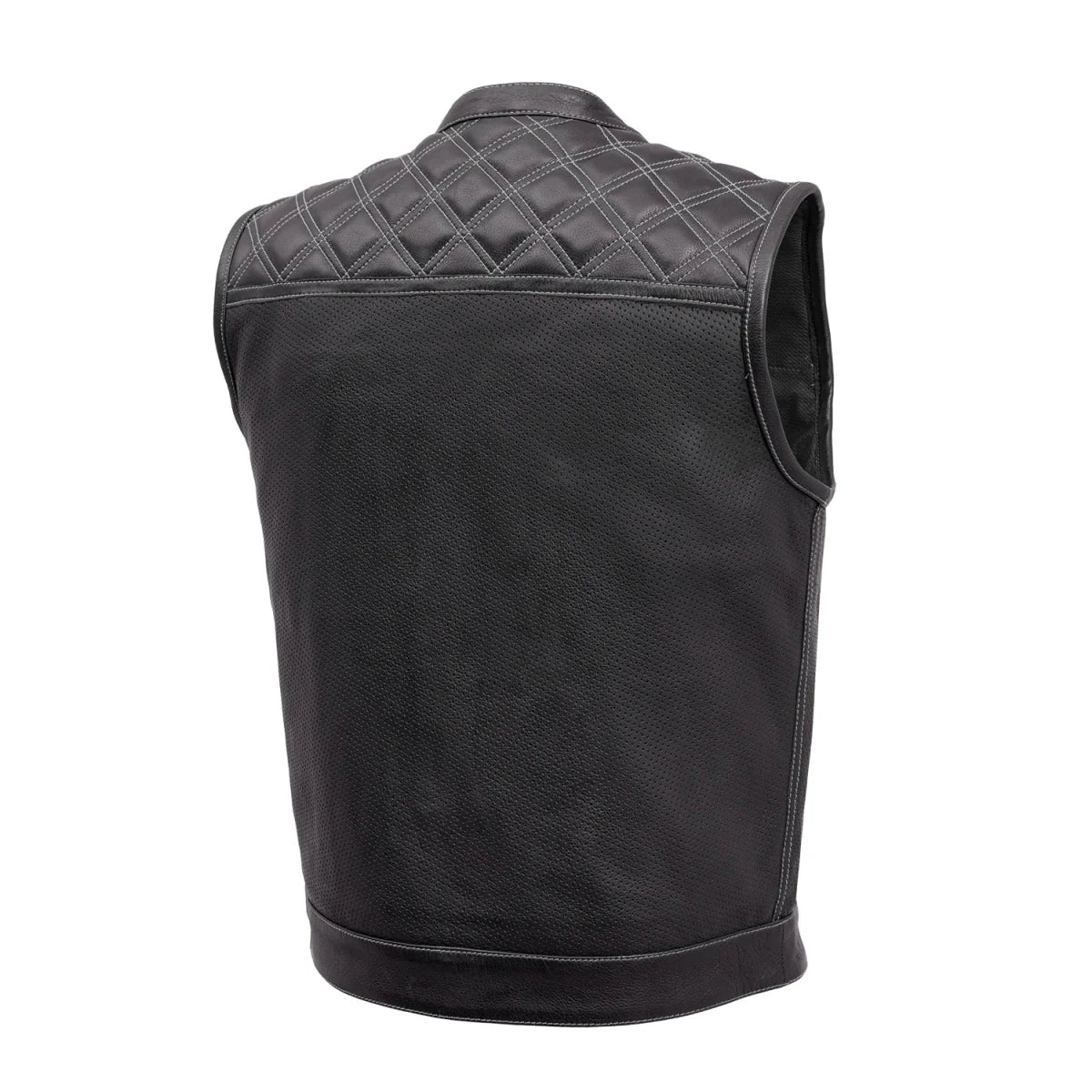 96SS UNDERCOVER ドクロ期 LEATHER VEST Downside Perforated Men's Motorcycle Leather Vest – DS Online
