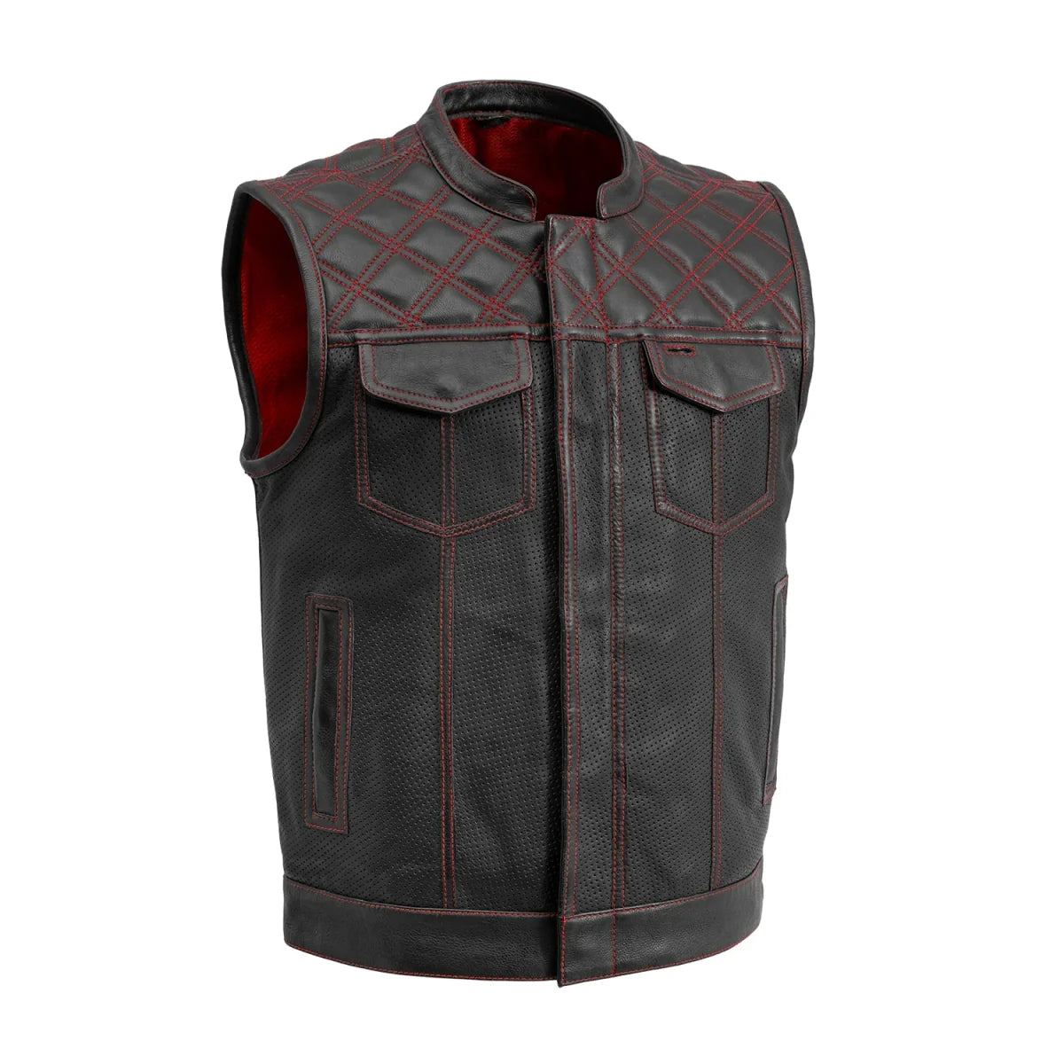 Leatherick Men's Warrior Tactical Style Top Grain Motorcyclist