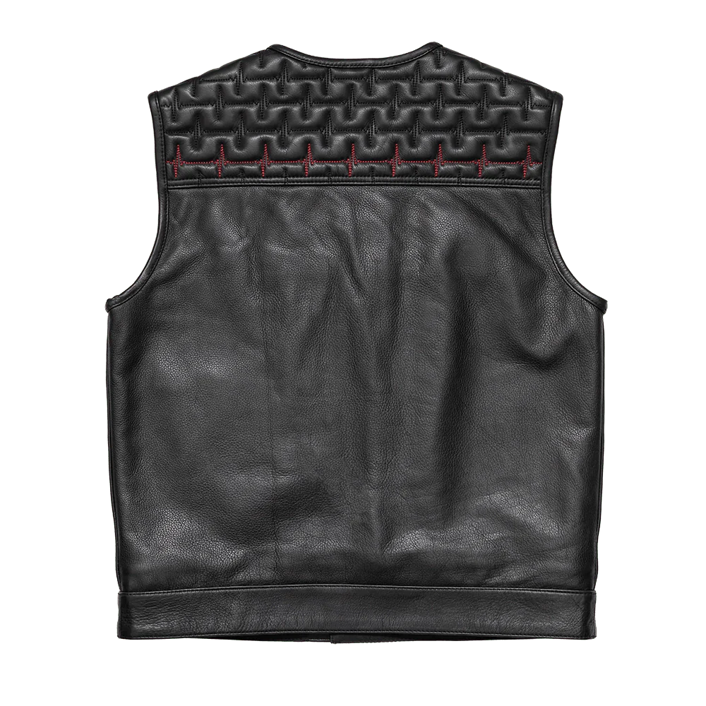 EKG Men's Leather Motorcycle Vest (Limited Edition)  First Manufacturing Company   