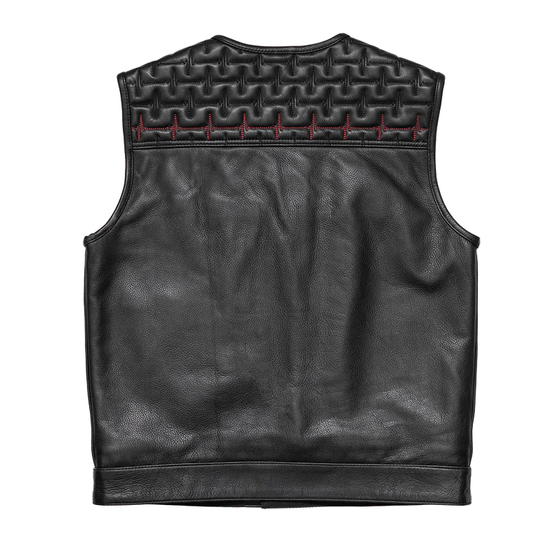 EKG Men's Leather Motorcycle Vest (Limited Edition)  First Manufacturing Company   