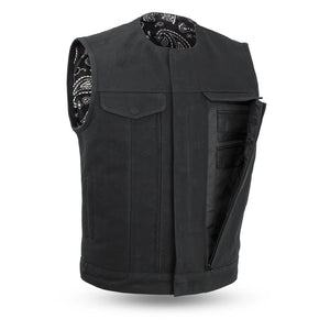 Fairfax V2 Men's Motorcycle Canvas Vest Men's Canvas Vests First Manufacturing Company   