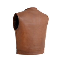 Lowside Men's Motorcycle Leather Vest Men's Leather Vest First Manufacturing Company