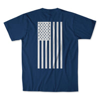 Flag T-Shirt Men's T-Shirt First Manufacturing Company BLUE S 