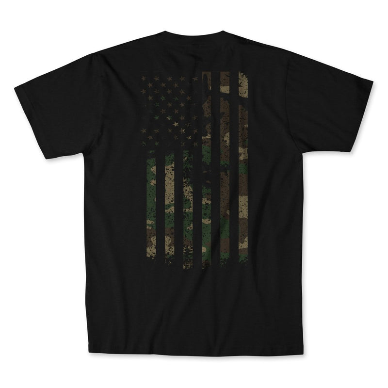 Flag T-Shirt Men's T-Shirt First Manufacturing Company BLACK S 