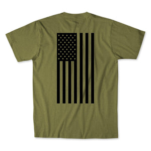 Flag T-Shirt Men's T-Shirt First Manufacturing Company OLIVE GREEN S 