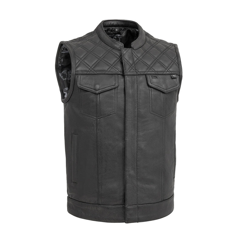 FMCo Men's Signature Leather Vest Men's Leather Vest First Manufacturing Company S Black 