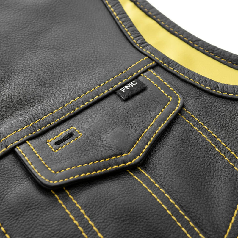 Gadsden - Men's Leather Motorcycle Vest - Limited Edition Factory Customs First Manufacturing Company   