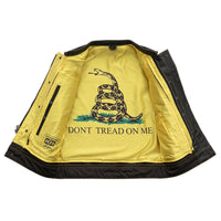 Gadsden - Men's Leather Motorcycle Vest - Limited Edition Factory Customs First Manufacturing Company   