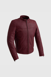 Grayson Mens Leather Jacket Oxblood