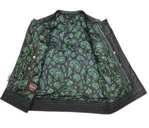 Upside Men's Club Style Leather Vest
