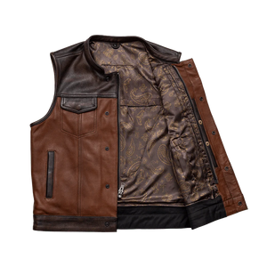 Gunner Men's Leather Motorcycle Vest (Limited Edition)  First Manufacturing Company   