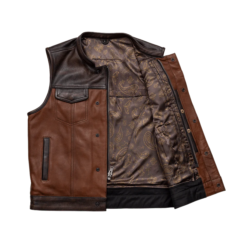 Gunner Men's Leather Motorcycle Vest (Limited Edition)  First Manufacturing Company   