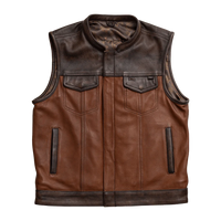 Gunner Men's Leather Motorcycle Vest (Limited Edition)  First Manufacturing Company S  