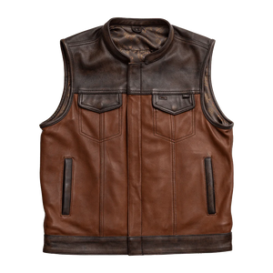 Gunner Men's Leather Motorcycle Vest (Limited Edition)  First Manufacturing Company S  