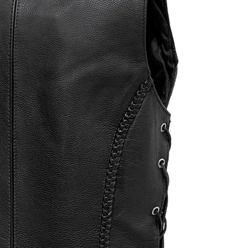 Trinity Women's Motorcycle Western Style Leather Vest Women's Leather Vest First Manufacturing Company
