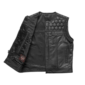 Hornet Men's Club Style Leather Vest Men's Leather Vest First Manufacturing Company   