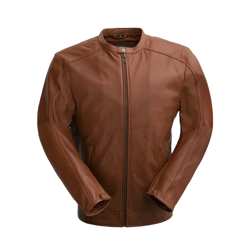 Iconoclast Mens Leather Jacket Men's Leather Jacket FMCo Whiskey XS