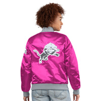 Exclusive: Ladies Detroit Lions ShowTime Satin Jacket - Black