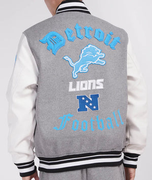 Pro Standard Detroit Lions Old English Varsity Jacket