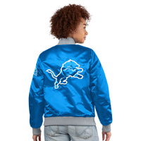 Exclusive: Ladies Detroit Lions ShowTime Satin Jacket - Black