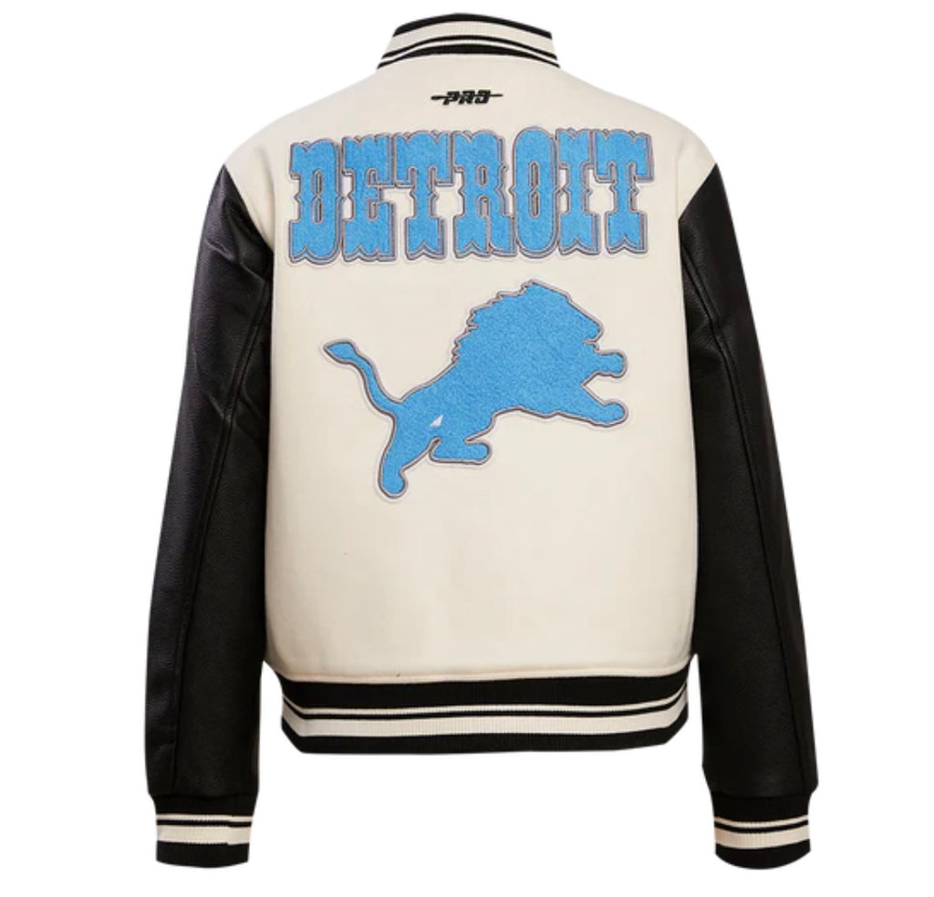 Ladies Pro Standard Detroit Lions Retro Varsity Jacket