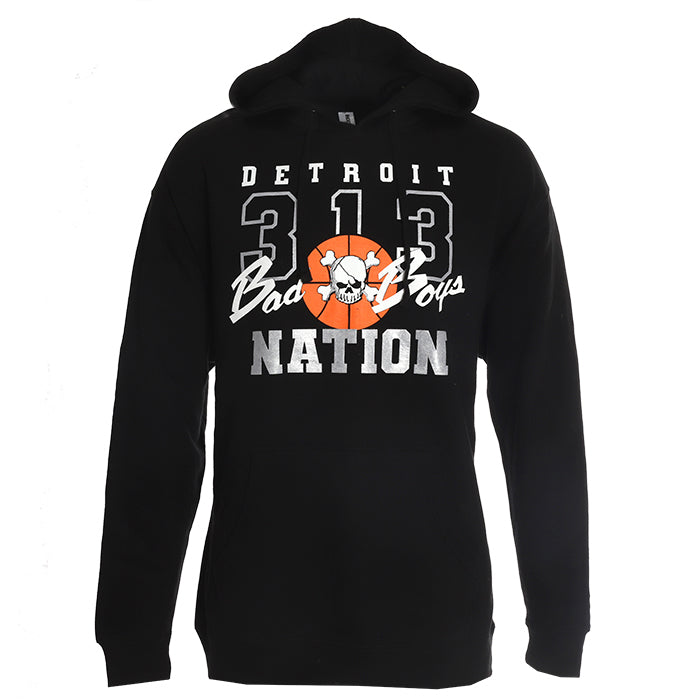 Authentic Detroit Bad Boys 313 Nation Hoody Sweatshirt - Black