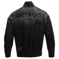 Pro Standard Detroit Lions Satin Jacket - Black on Black