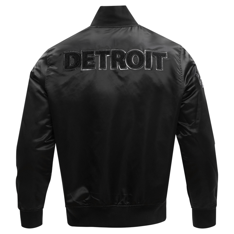 Pro Standard Detroit Lions Satin Jacket - Black on Black