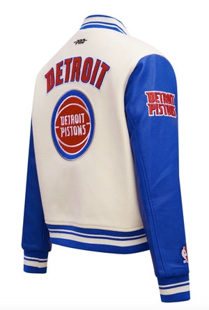 Ladies Pro Standard Detroit Pistons Retro Varsity Jacket