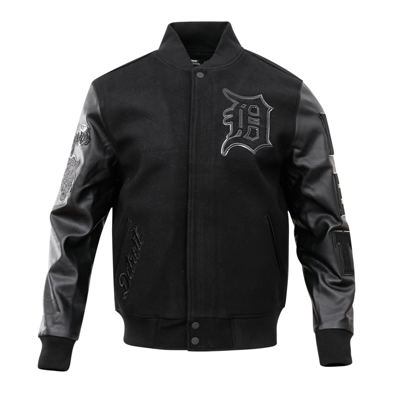 Pro Standard Detroit Tigers Varsity Jacket - Black on Black