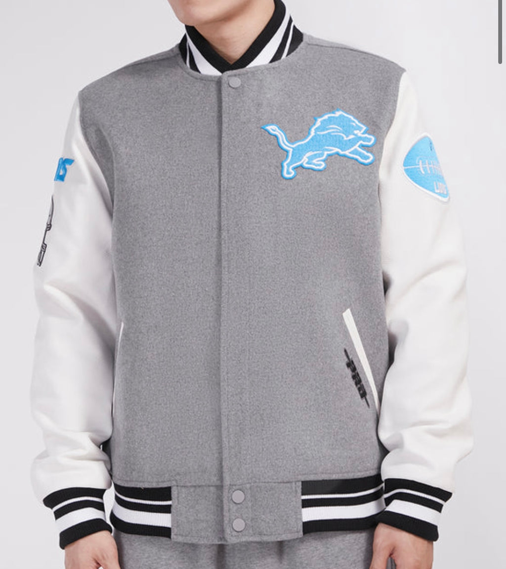 Pro Standard Detroit Lions Old English Varsity Jacket