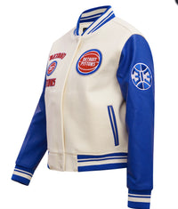 Ladies Pro Standard Detroit Pistons Retro Varsity Jacket