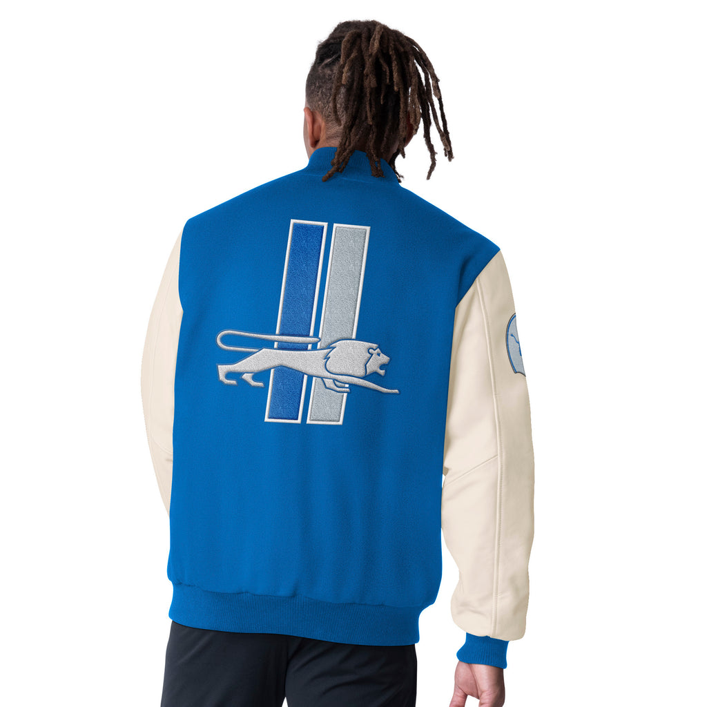 Starter Detroit Lions Wool & Leather Varsity Jacket