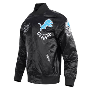 Pro Standard Detroit Lions Sugar Skull Satin Jacket