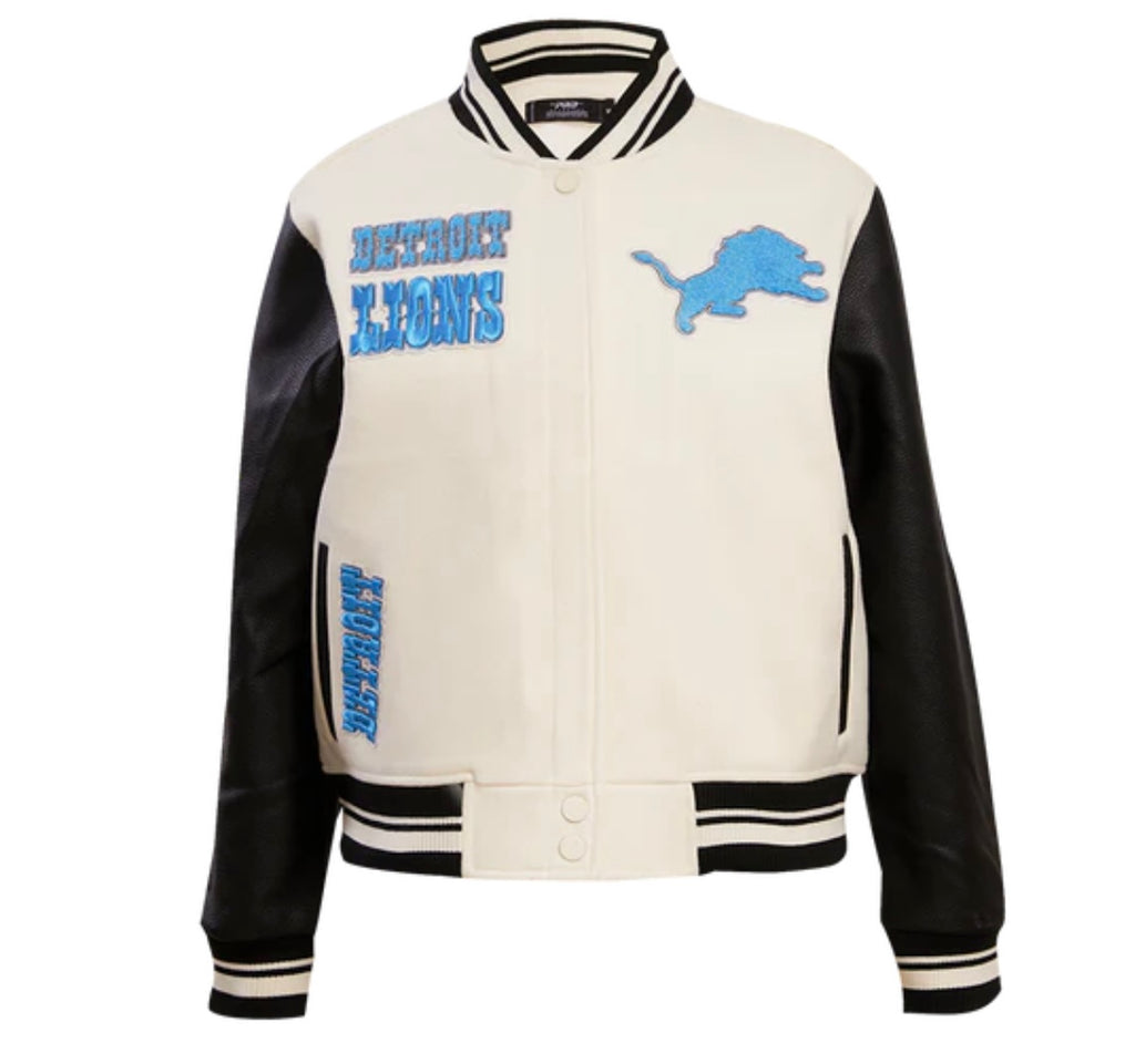 Ladies Pro Standard Detroit Lions Retro Varsity Jacket