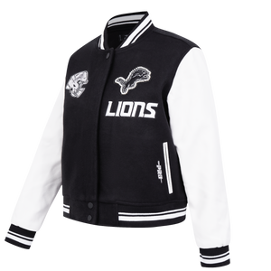 Ladies Pro Standard Detroit Lions Pearl Varsity Jacket