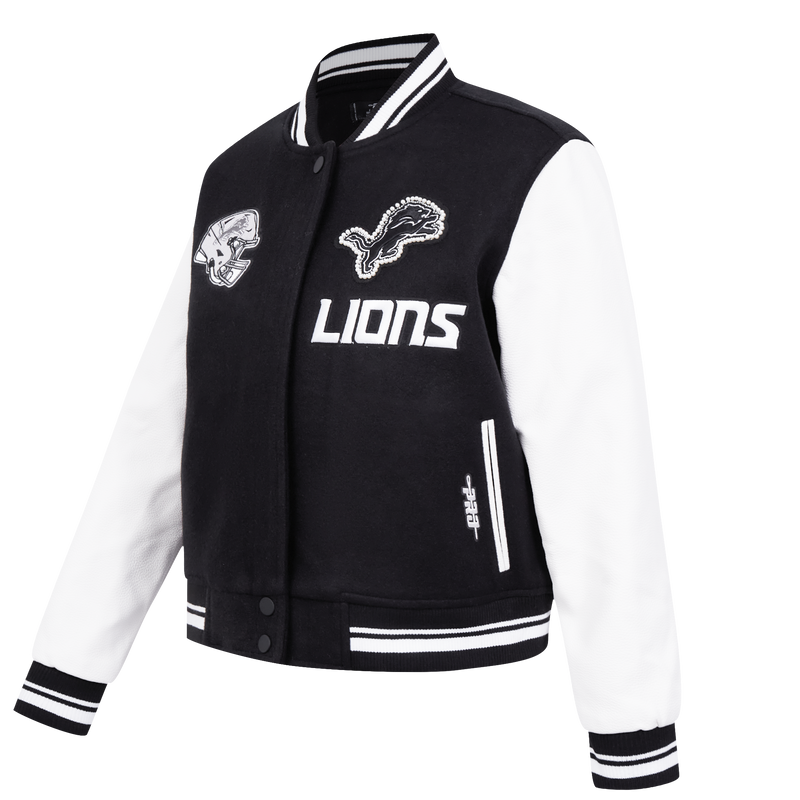 Ladies Pro Standard Detroit Lions Pearl Varsity Jacket