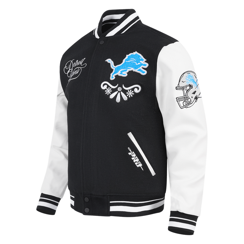 Pro Standard Detroit Lions Skull Varsity Jacket