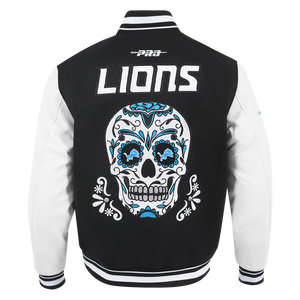 Pro Standard Detroit Lions Skull Varsity Jacket