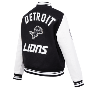 Ladies Pro Standard Detroit Lions Pearl Varsity Jacket