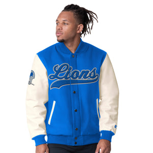 Starter Detroit Lions Wool & Leather Varsity Jacket