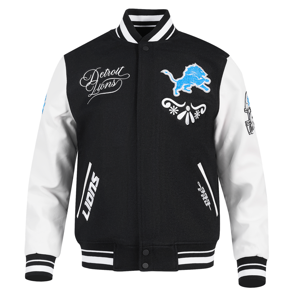 Pro Standard Detroit Lions Skull Varsity Jacket